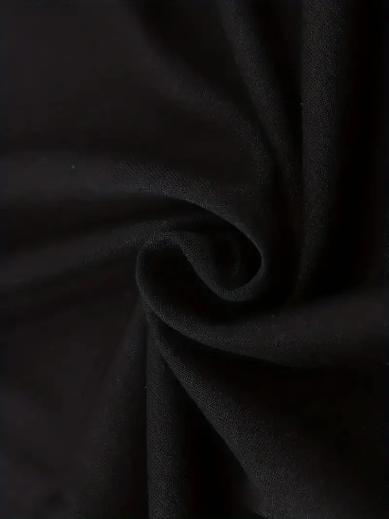 ler için Ön Arka Baskılı PERFECTLY günlük Kısa Kol tişört - Siyah -