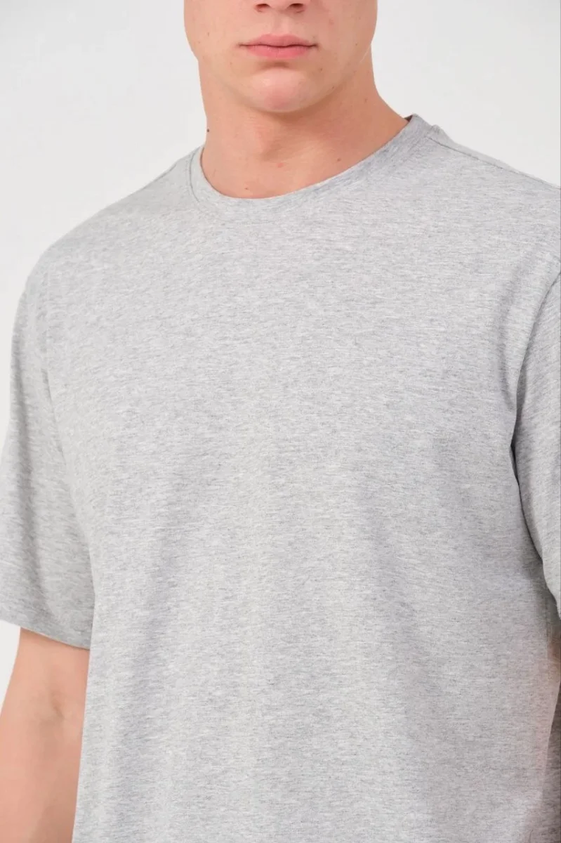 24/1 Düz A Kalite Oversize T-shirt - Gri