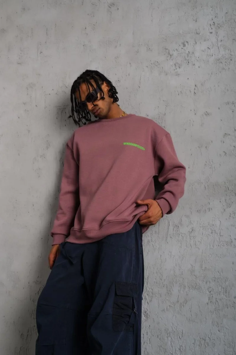 Baskılı Sweat - Gül Kurusu