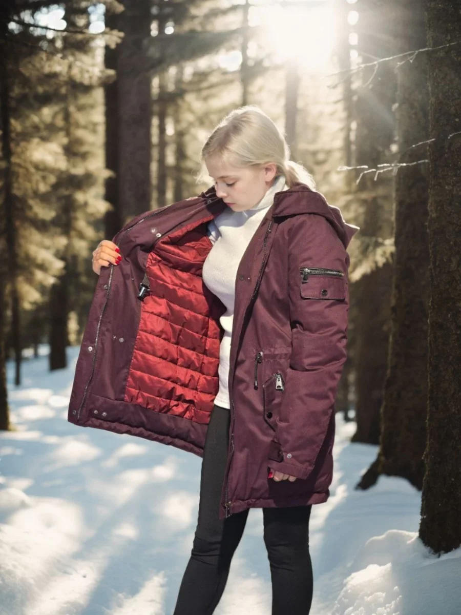 Uzun Kollu Hakiki Deri Ceket - Bordo