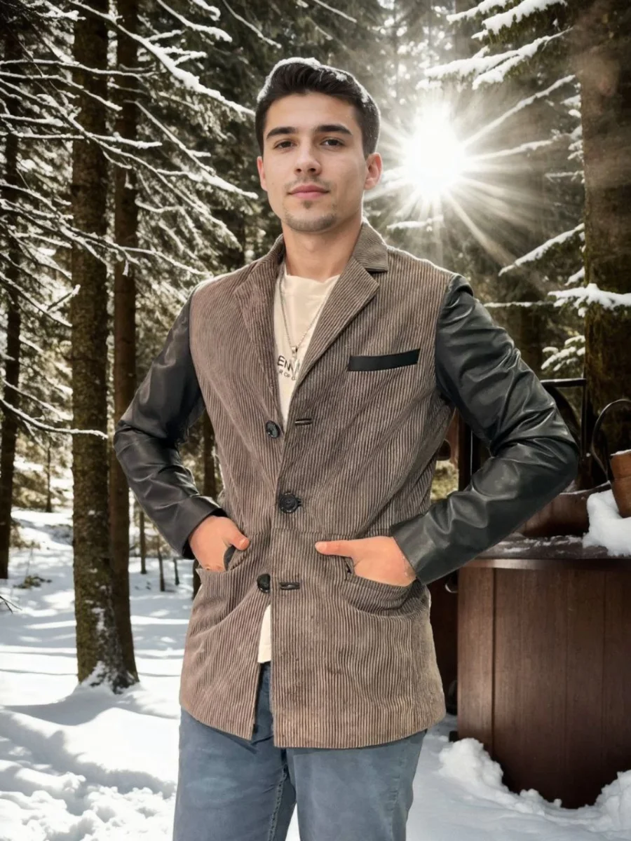 Nubuk Deri Ceket - Siyah