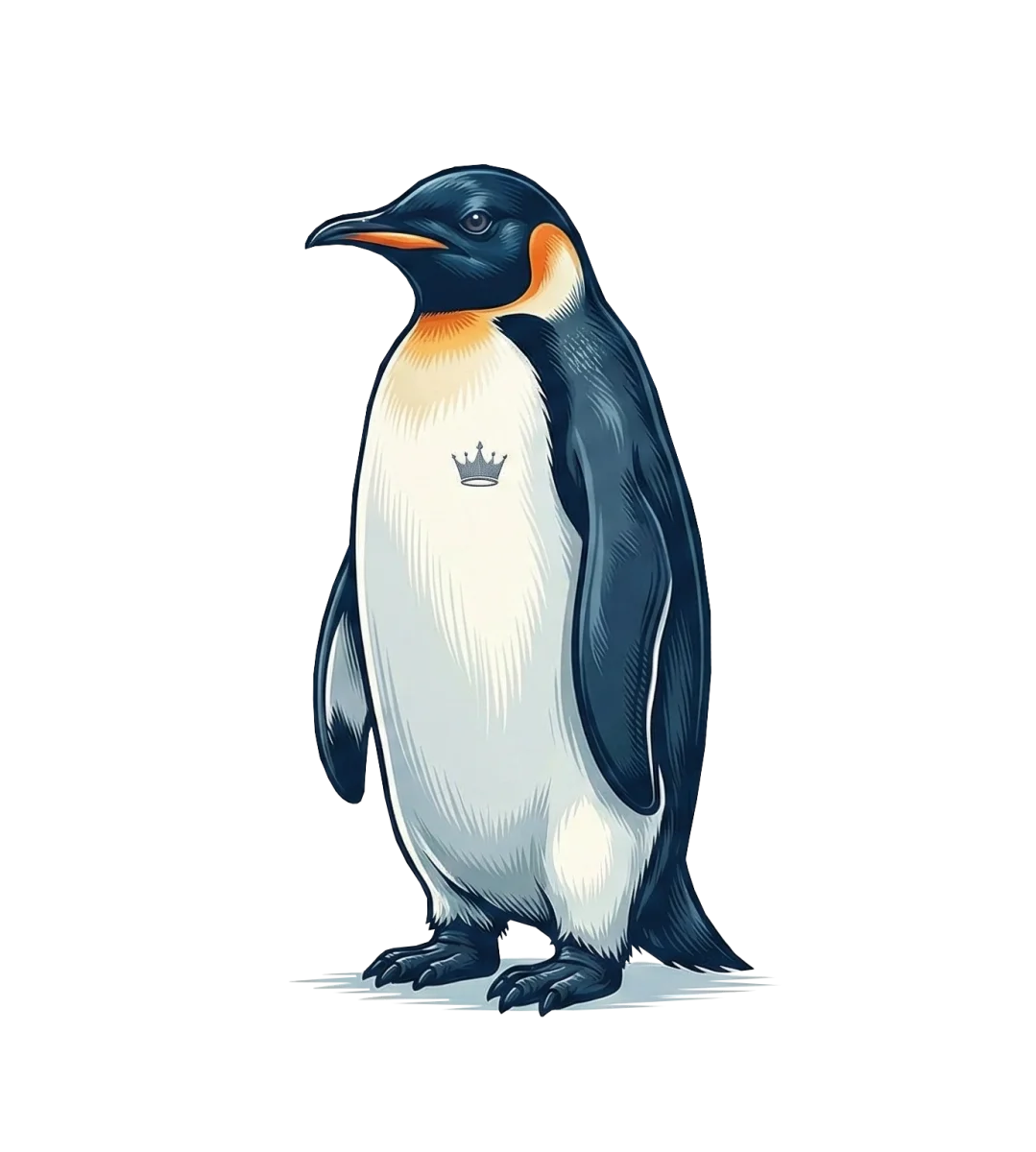 Kadın Oversize Tişört - Sırt Baskılı "Survivor Penguin" Temalı, Felsefi Yazılı Bisiklet yaka Tişört - Siyah