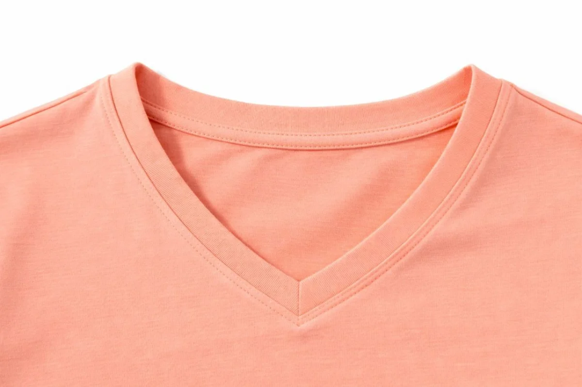 Genç Kız Çocuk V Yaka Tişört Yazlık Model Günlük Basic Body - Toz Pembe