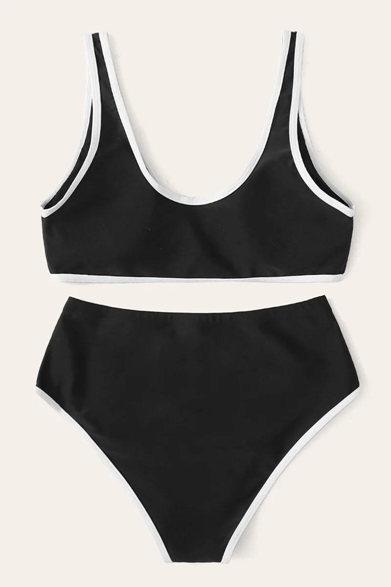 Kadın Siyah Pedli Yüksel Bel Sütyen Külot Takımı