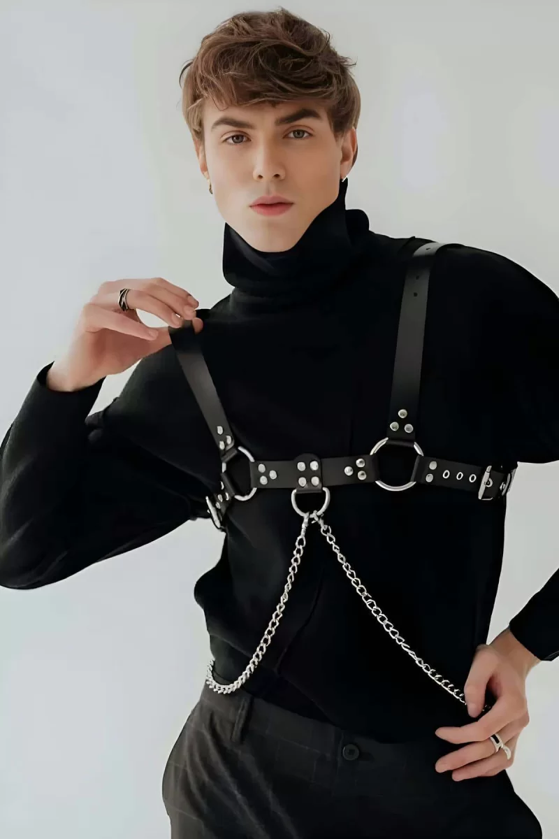 Zincir Ve Halka Detaylı Şık Erkek  Kemer - Brfm109