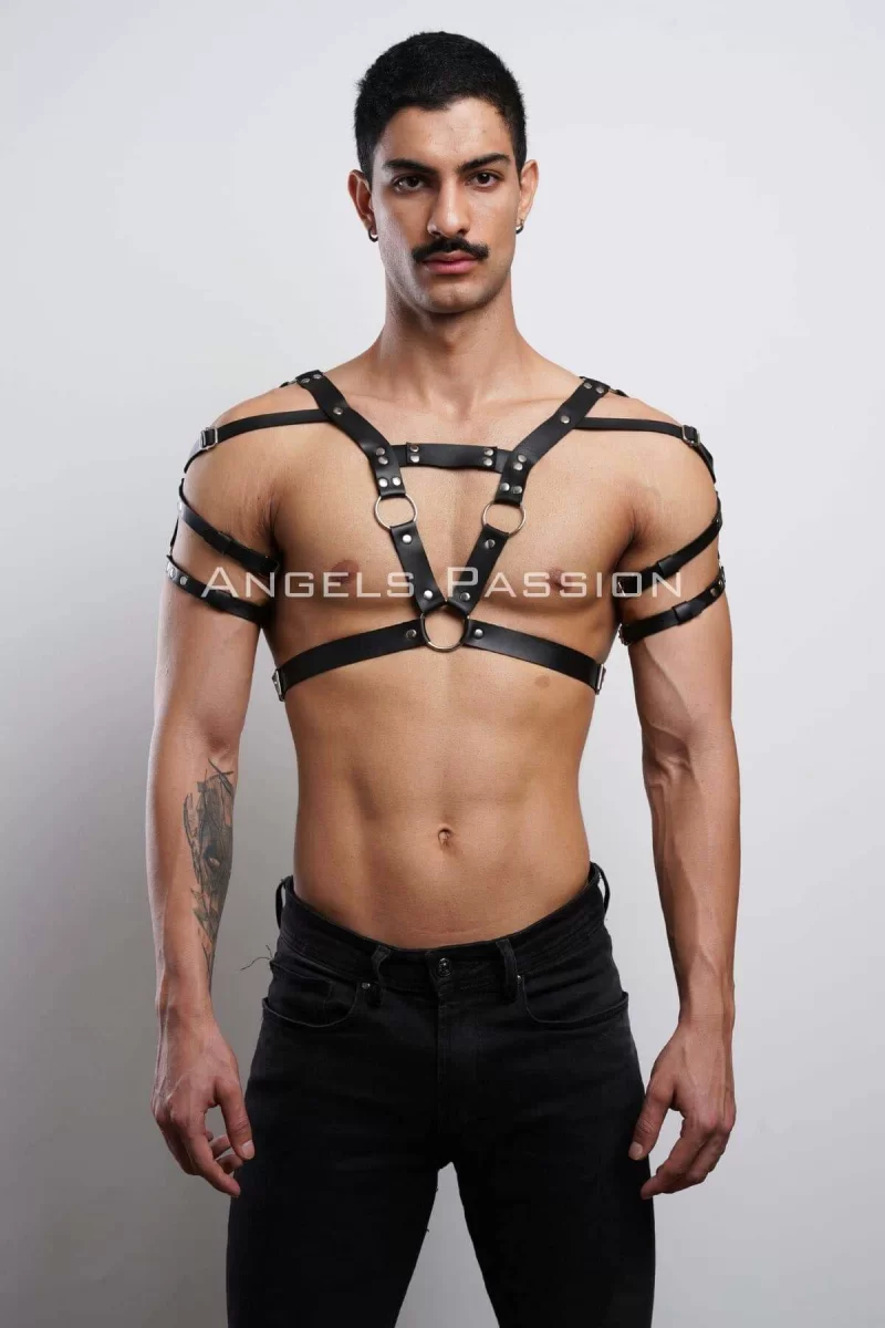 Erkek  Harness, Erkek  Partywear, Deri Erkek  Parti Elbise Aksesuarı - Brfm6