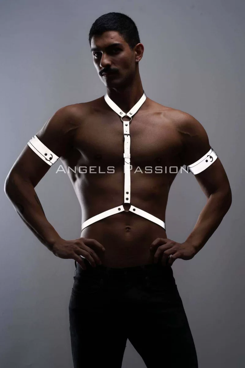 Reflektörlü Karanlıkta Yansıyan (reflektörlü) Erkek  Göğüs Ve Pazu Harness Takım - Brfm15