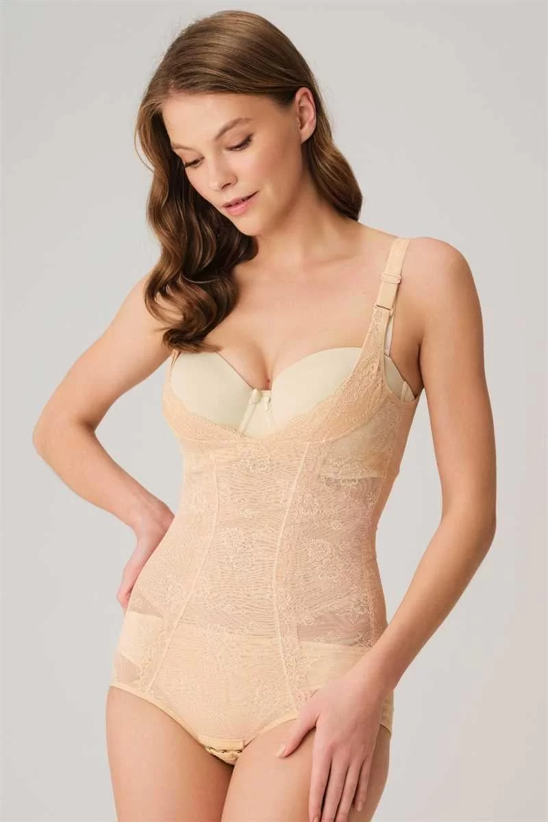 Toparlayıcı Dikişli Kancalı Sıkı Badi Korse