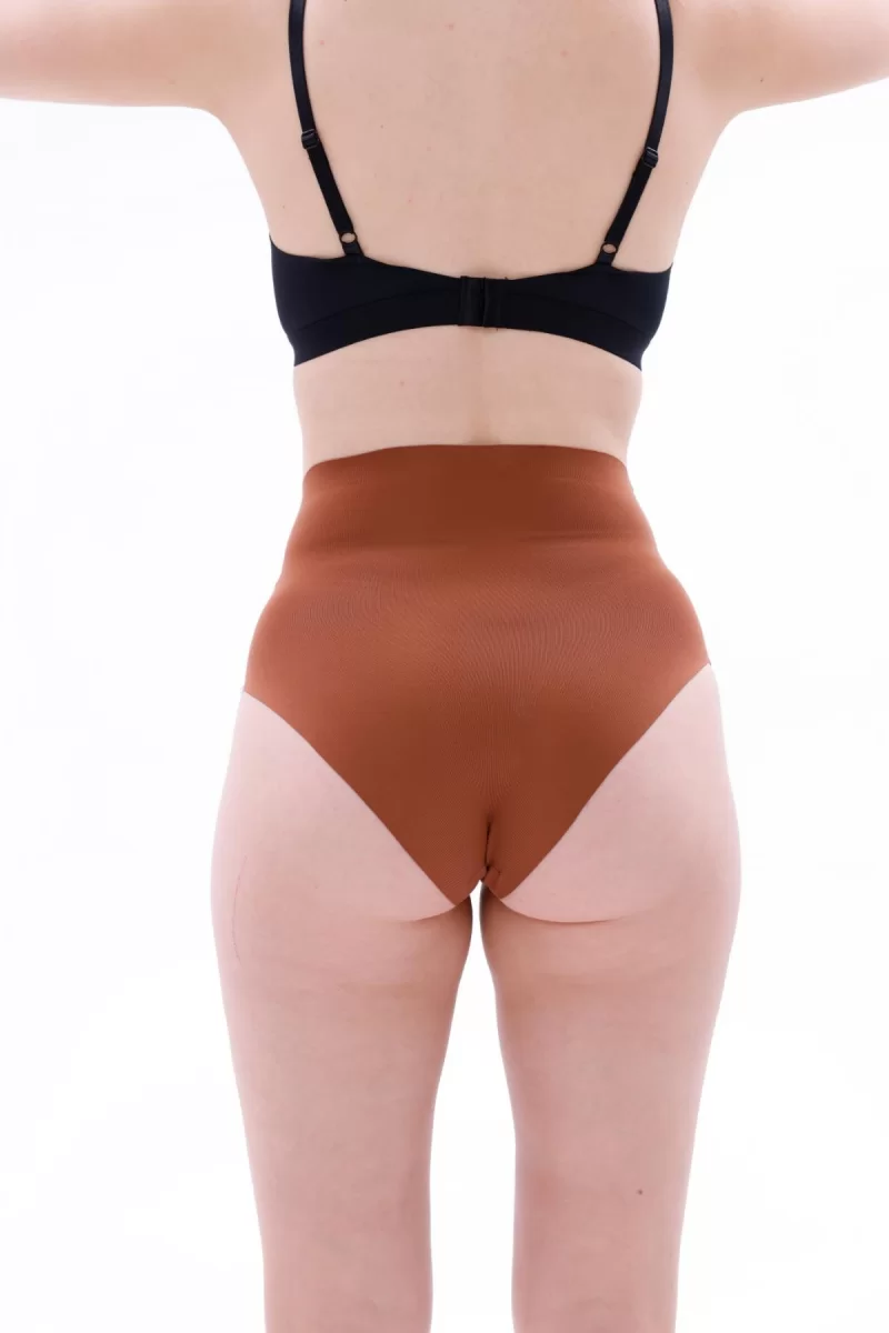 Kahverengi Mı  2704 Lazer Kesim Yüksek Bel Hayalet Külot