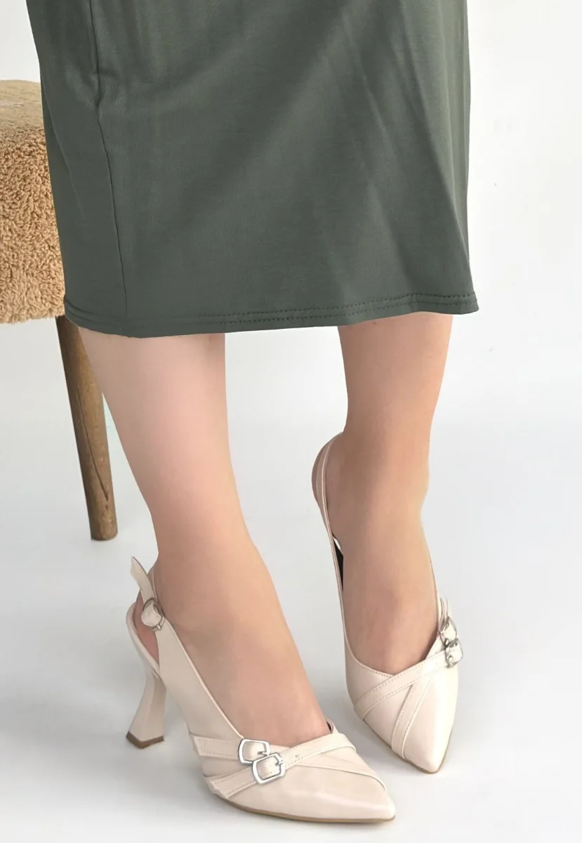 Jedda Bej Cilt Topuklu Ayakkabı