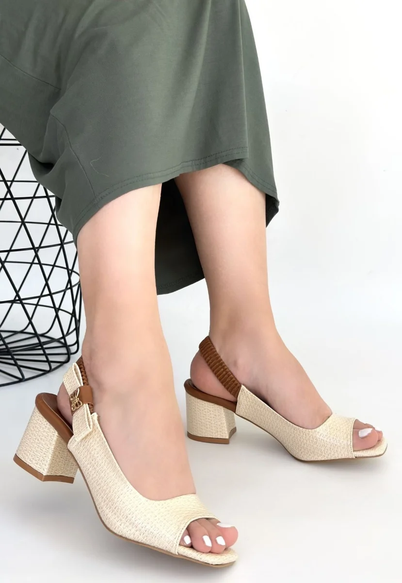 Alessi Bej Rugan Topuklu Ayakkabı