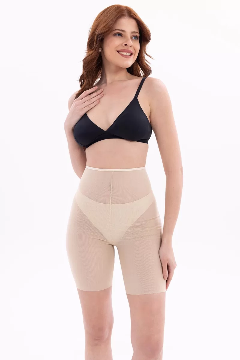 Ten Mı Emay 2705 Lazer Tül Toparlayıcı Paçalı Boxer Hayalet Korse