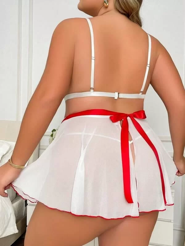 Özel Tasarım Büyük Beden Fantezi Hemşire Kostümü