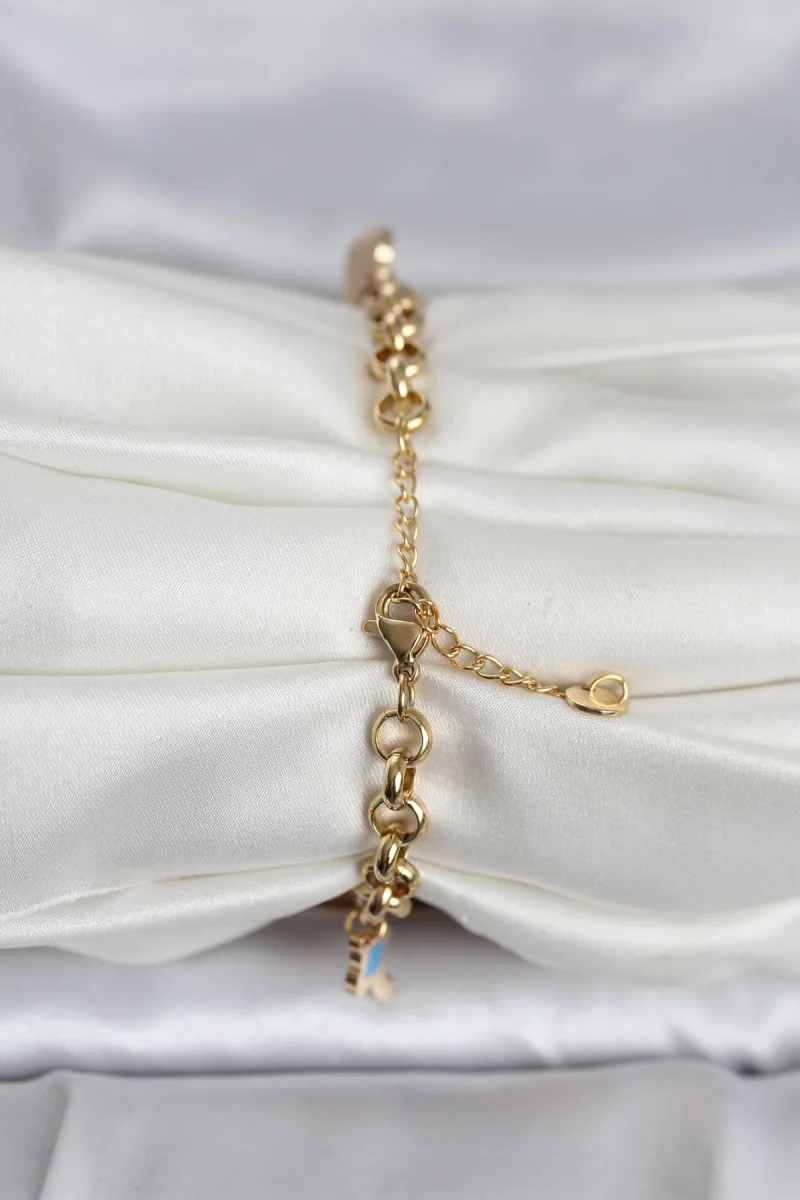 316L Çelik Gold Renk Charmlı Kadın Bileklik