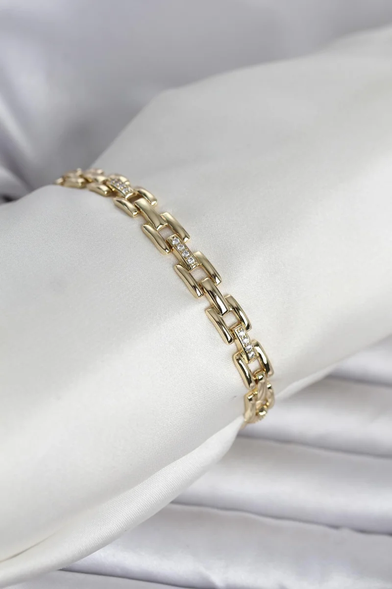 Xuping Zincir Model Gold Renk Kadın Bileklik