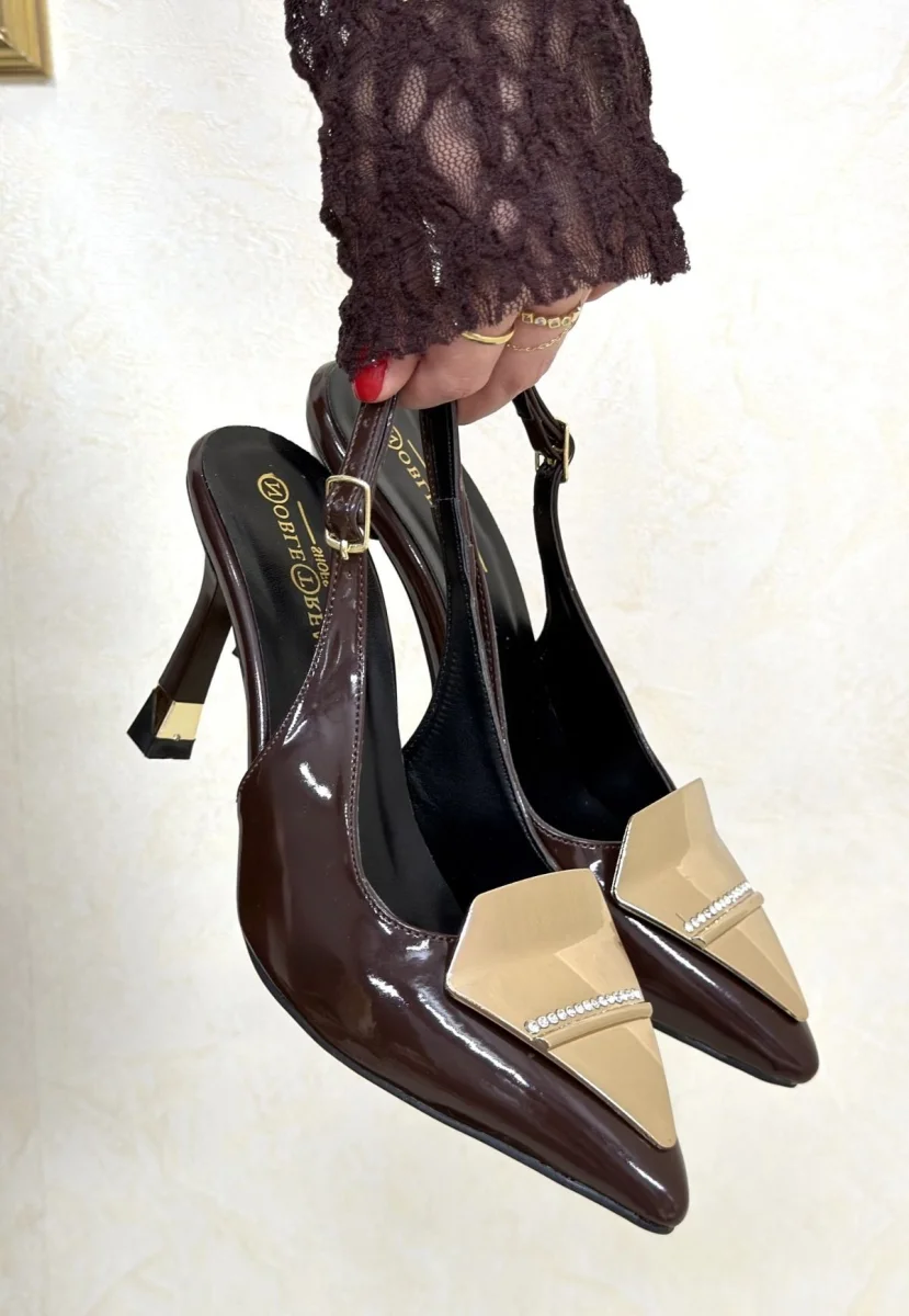 Bonwe  Kahverengi Rugan Topuklu Ayakkabı