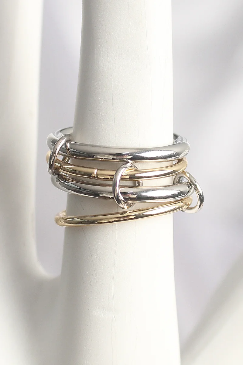 Pirinç Mix Renk 4'Lü Model Kadın Yüzük