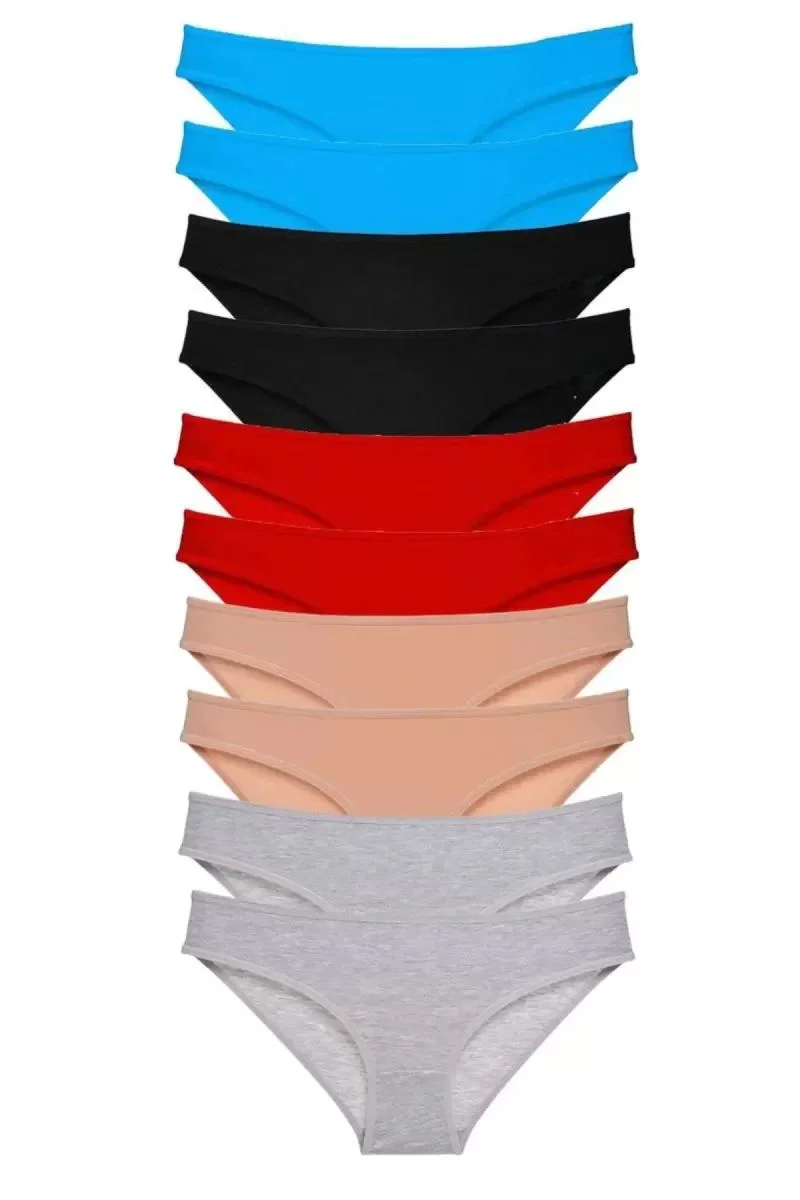 10 Adet Süper Eko Set Likralı Kadın Slip Külot 533