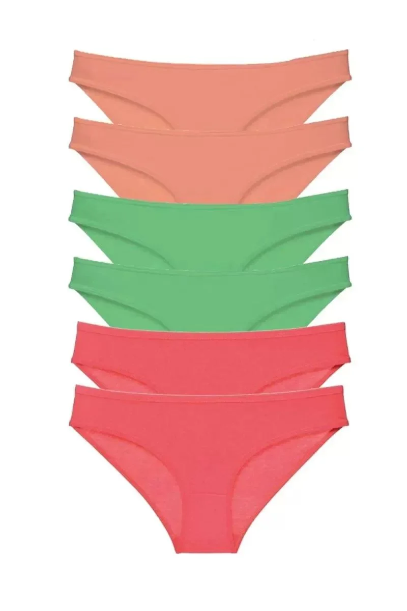 6 Adet Süper Eko Set Likralı Kadın Slip Külot 549