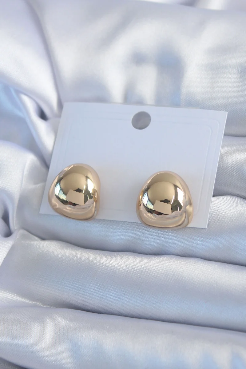 Gold Renk Pirinç Kadın Küpe