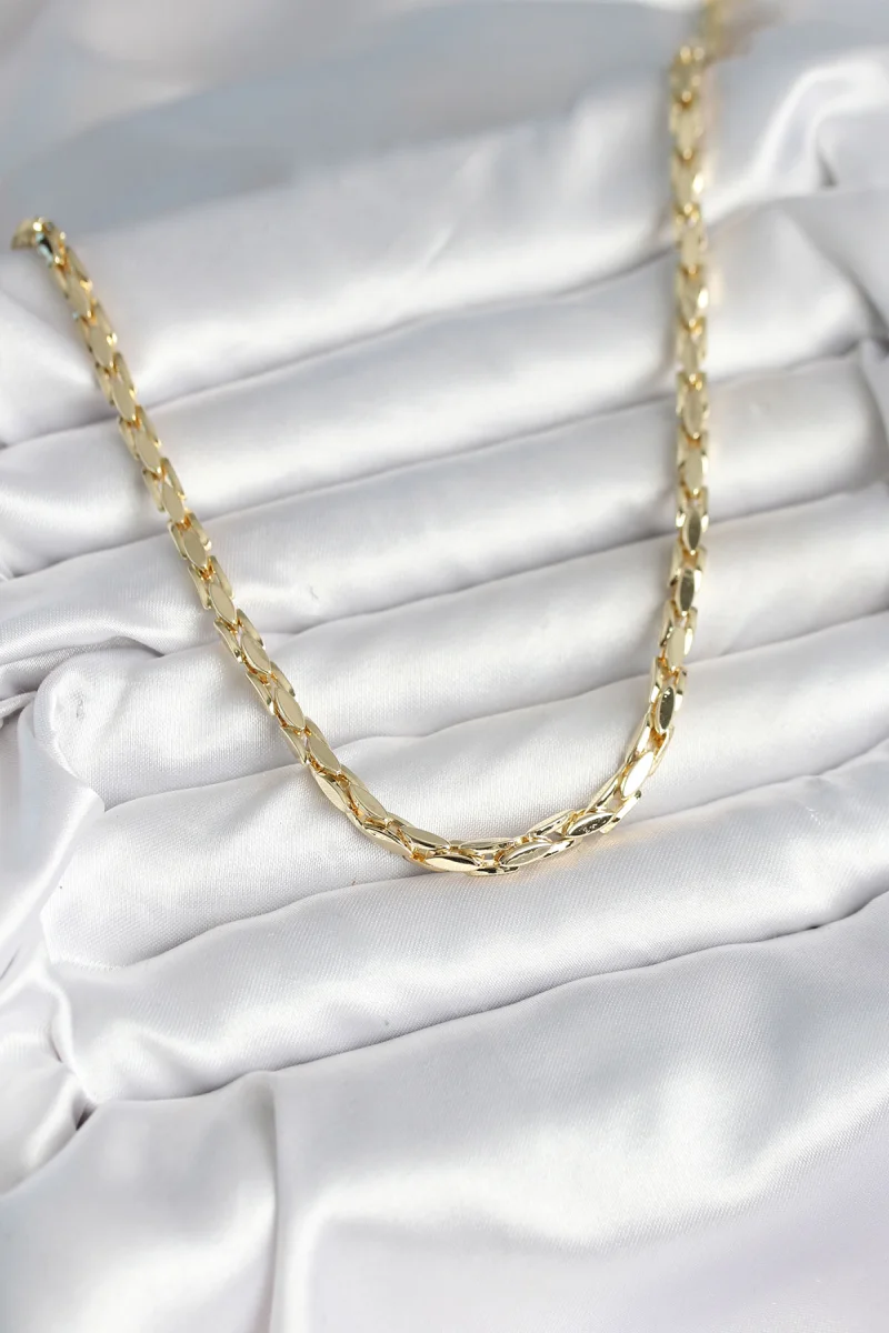 Pirinç Gold Renk 60 cm Zincir Kadın Kolye