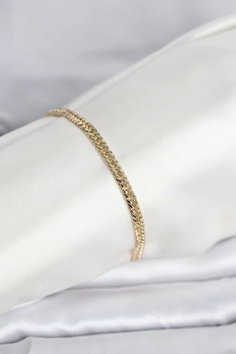 CM 14K Gold Renk Zincir Model Kadın Bileklik