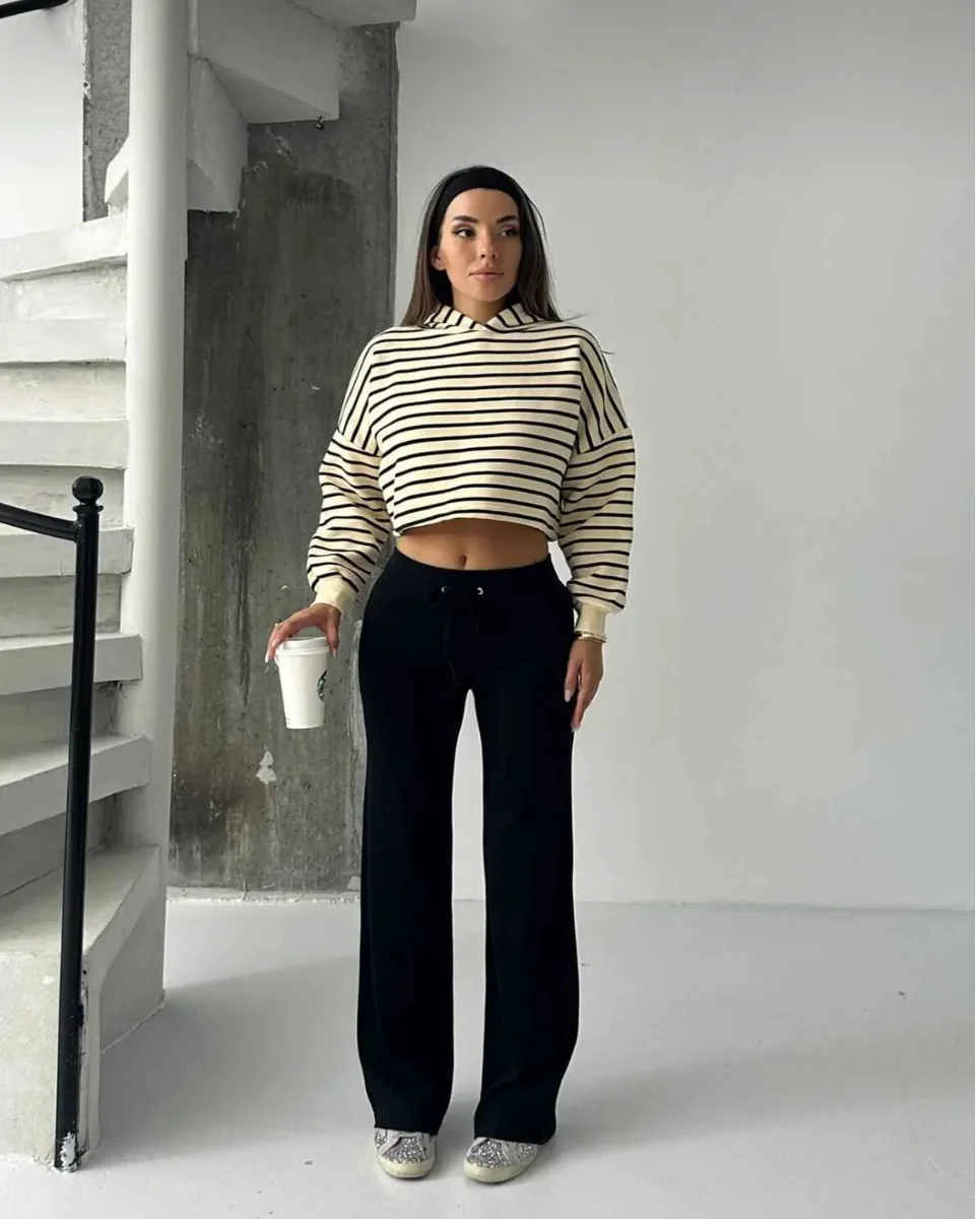 Kadın Modern Siyah Pantolon