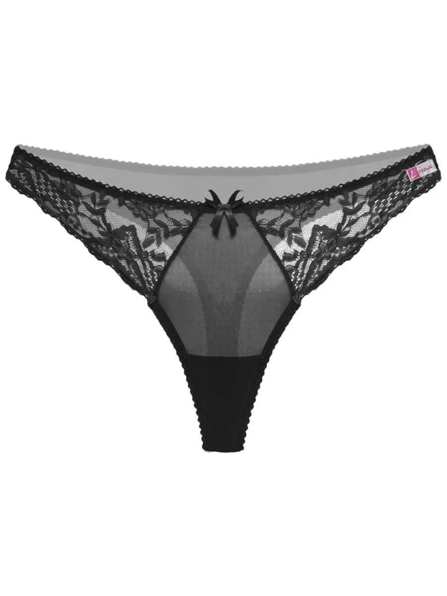 Siyah Dantelli Fantazi G String Külot
