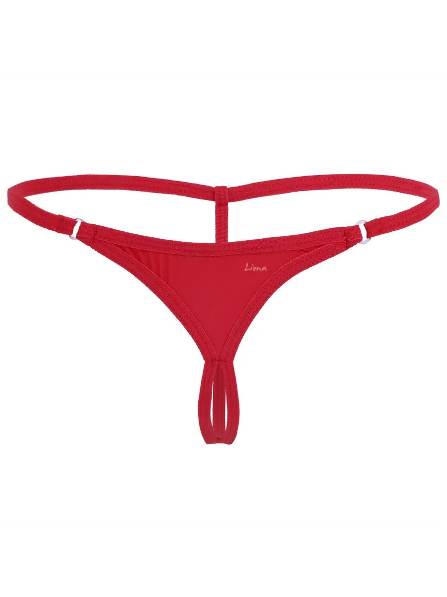 Halkalı Mini Büyük Beden Kırmızı Fantazi G String