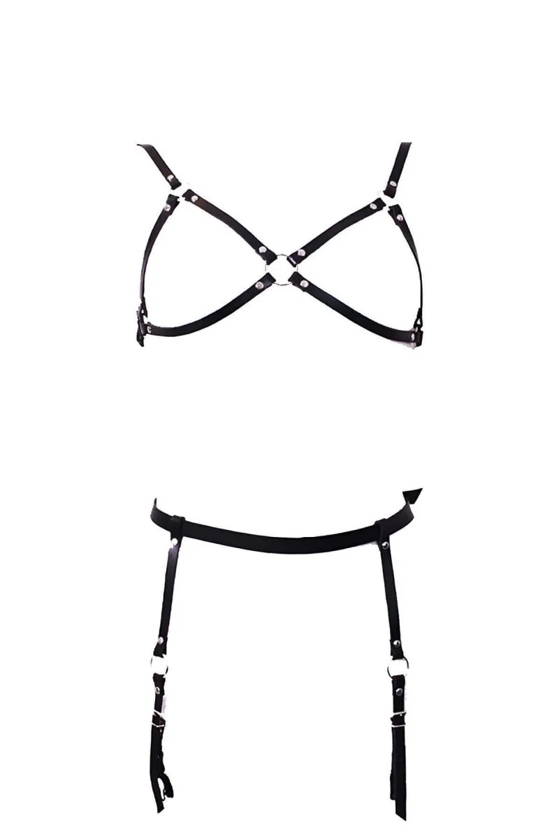 Deri Jartiyer Takım Harness - Brf228