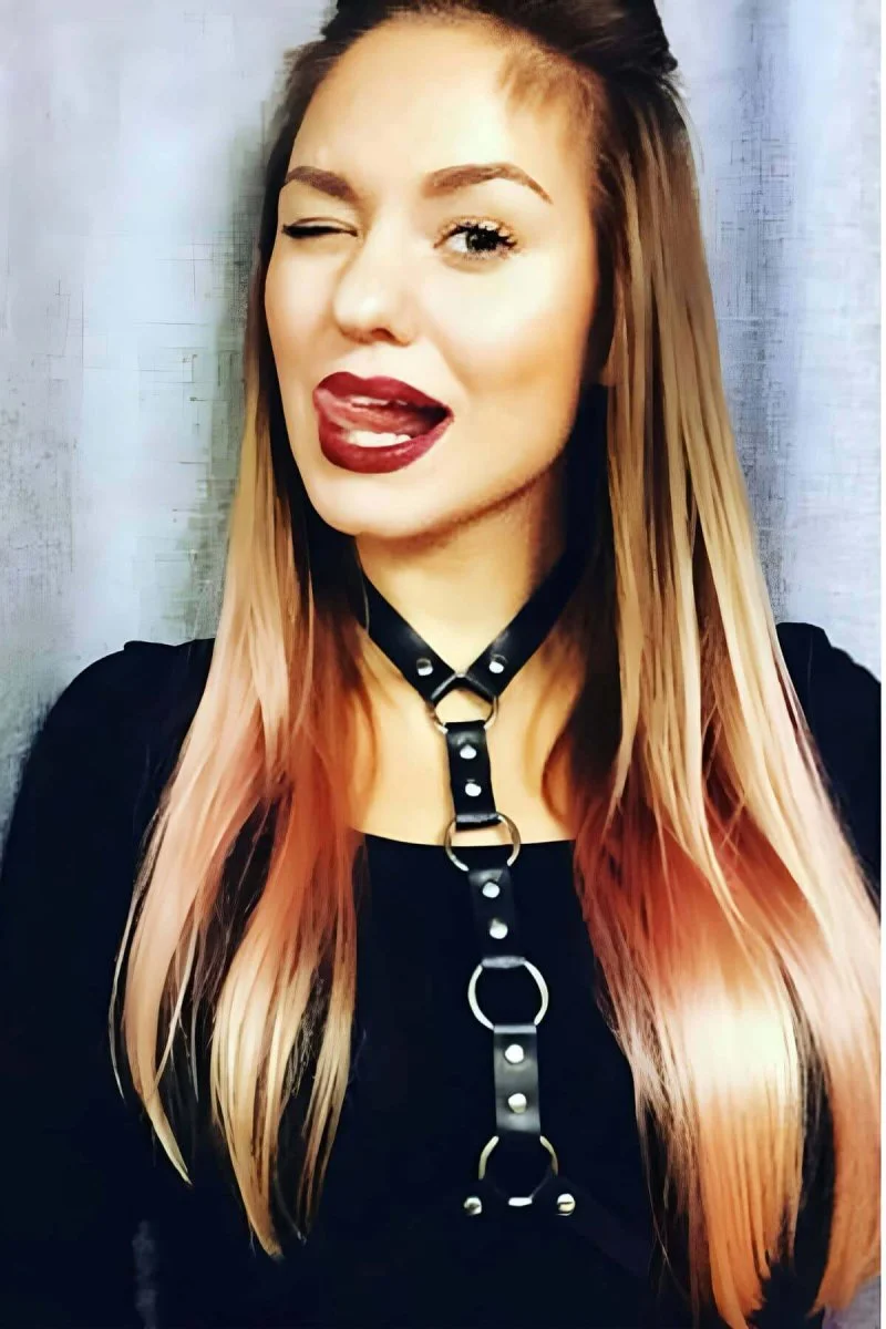 Parçalı Şık Deri Göğüs Harness - Brf307