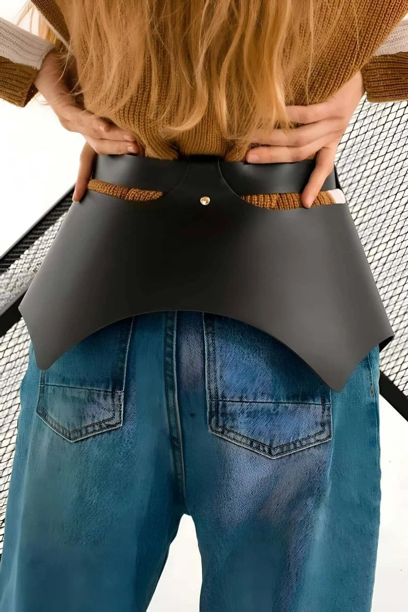 Günlük Kullanıma Seksi Deri Etek Harness - Brf1119