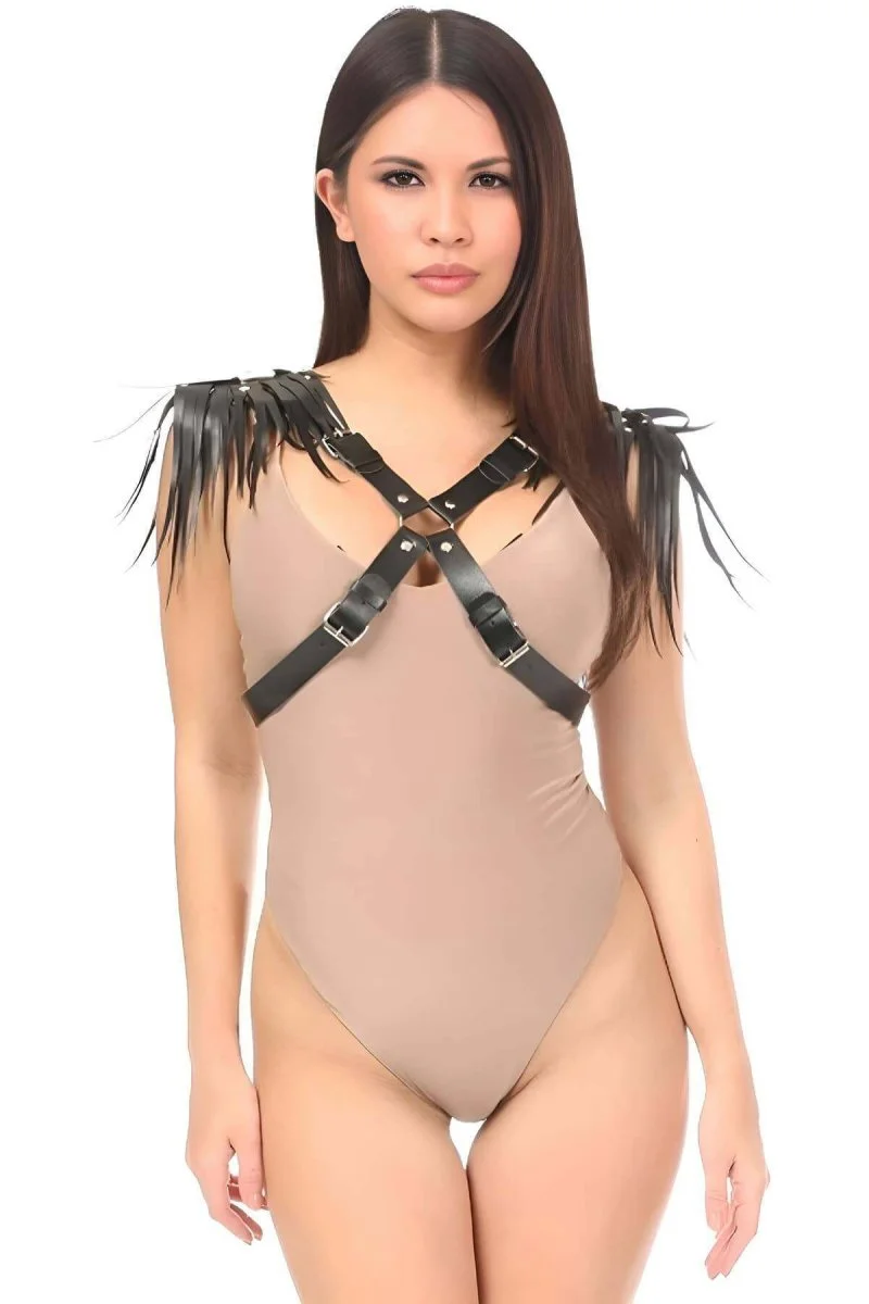 Kadın Omuzdan Püsküllü Göğüs Harness - Brf1240