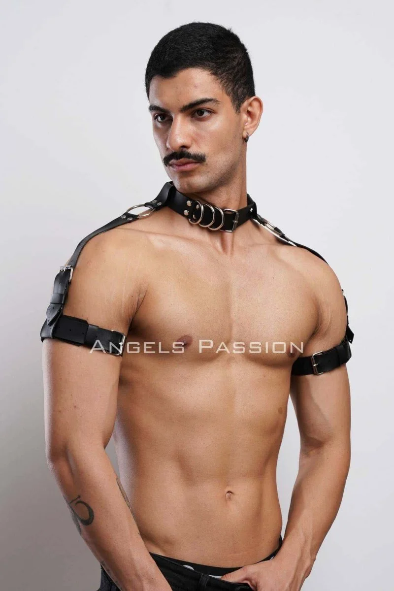 Kol - Boyun - Ve Omuz Detaylı Şık Erkek  Harness, Erkek  Partywear - Brfm90