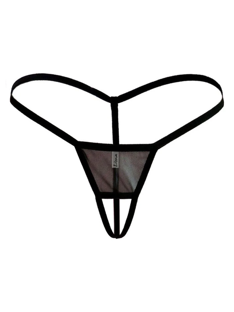 Fantazi İç Giyim Kadın Mini Siyah Fantezi G String