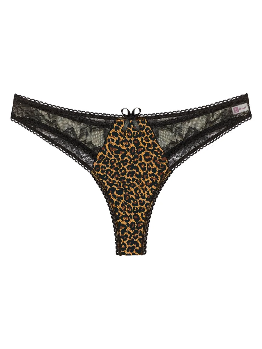 Büyük Beden Leopar Desenli Fantazi G String Bato Külot