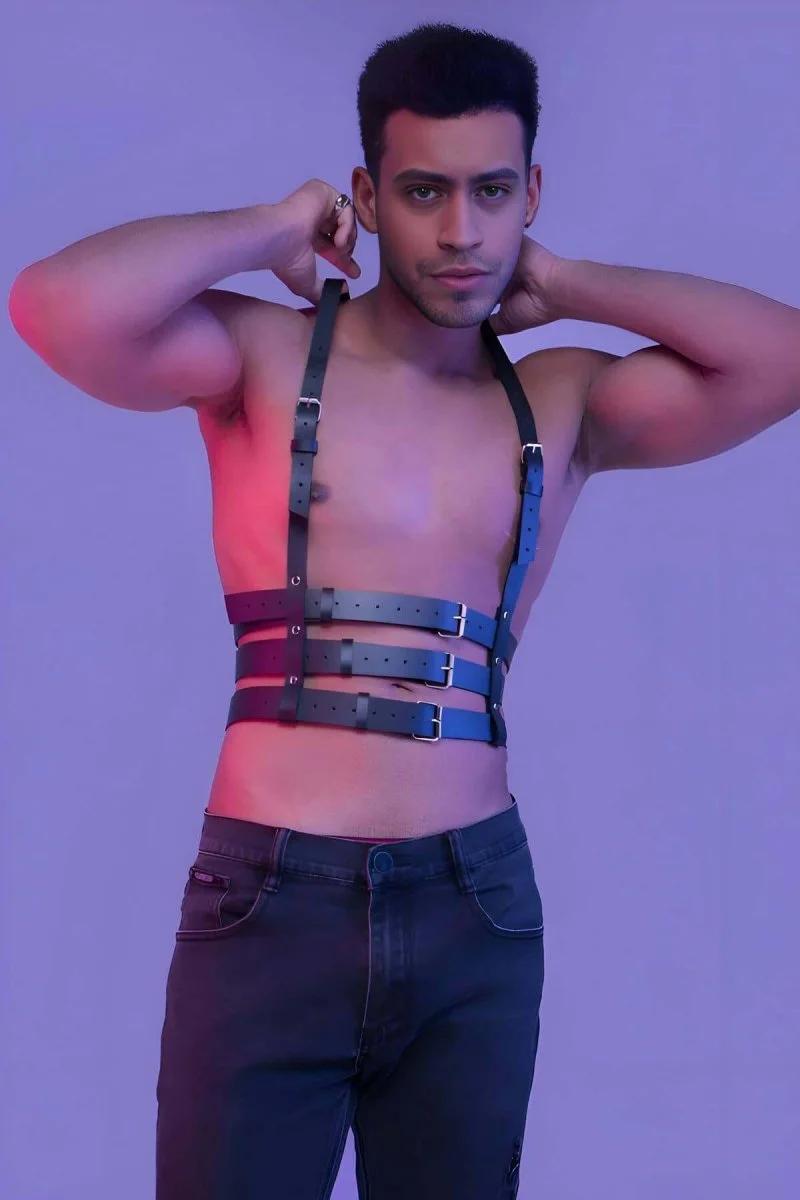 Erkek  Dansçı Kostümü, Clubwear, Techno Party Giyim - Brfm17