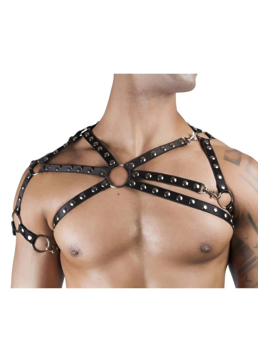 Zımba Detaylı Seksi Erkek  Üst Harness - Brfm66