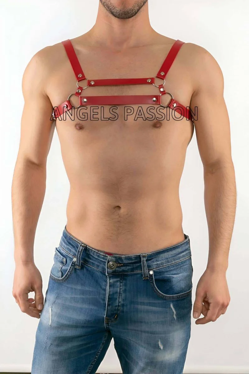 Deri Erkek  Fantazi Giyim, Seksi Deri Erkek  Harness - Brfm9