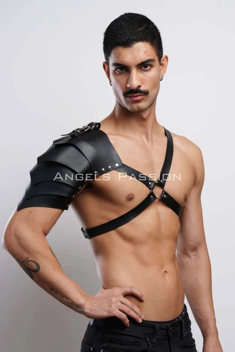 Gladyatör Harness, Tek Omuz Deri Harness, Cosplay Kostüm, Savaşçı Kostüm - Brfm154