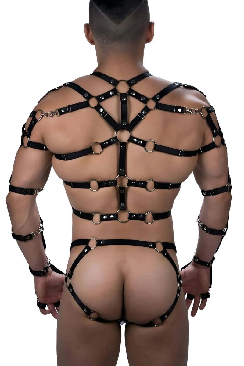 Lastik Göğüs Ve Çivili Külot Harness Takım - Brfm181