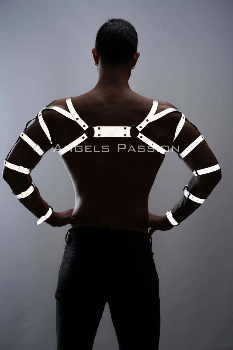 Reflektörlü (karanlıkta Yansıyan) Erkek  Bilek - Kol - Omuz Harness - Brfm5