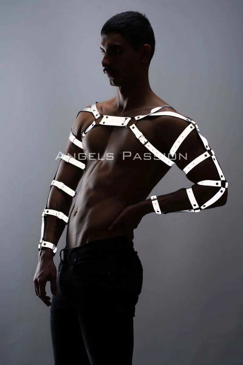 Reflektörlü (karanlıkta Yansıyan) Erkek  Bilek - Kol - Omuz Harness - Brfm5