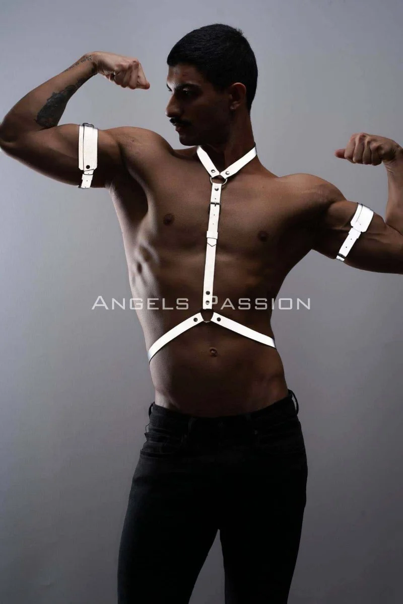 Reflektörlü Karanlıkta Yansıyan (reflektörlü) Erkek  Göğüs Ve Pazu Harness Takım - Brfm15