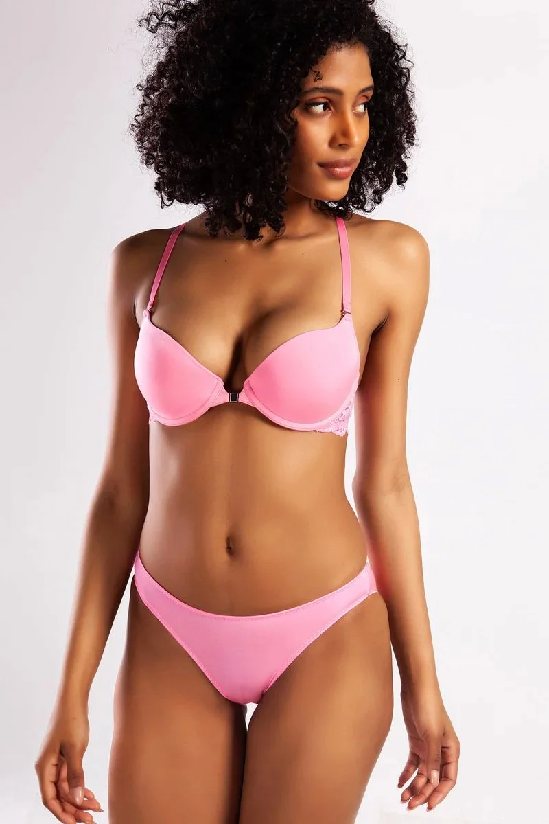 Githa Foam Cup Push Up Bra,neon Pembe Renk Straplez Konforlu Ve Şık Sütyen