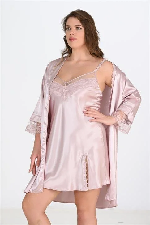 2'li Pudra Sabahlık Takımı Bigsize 6214