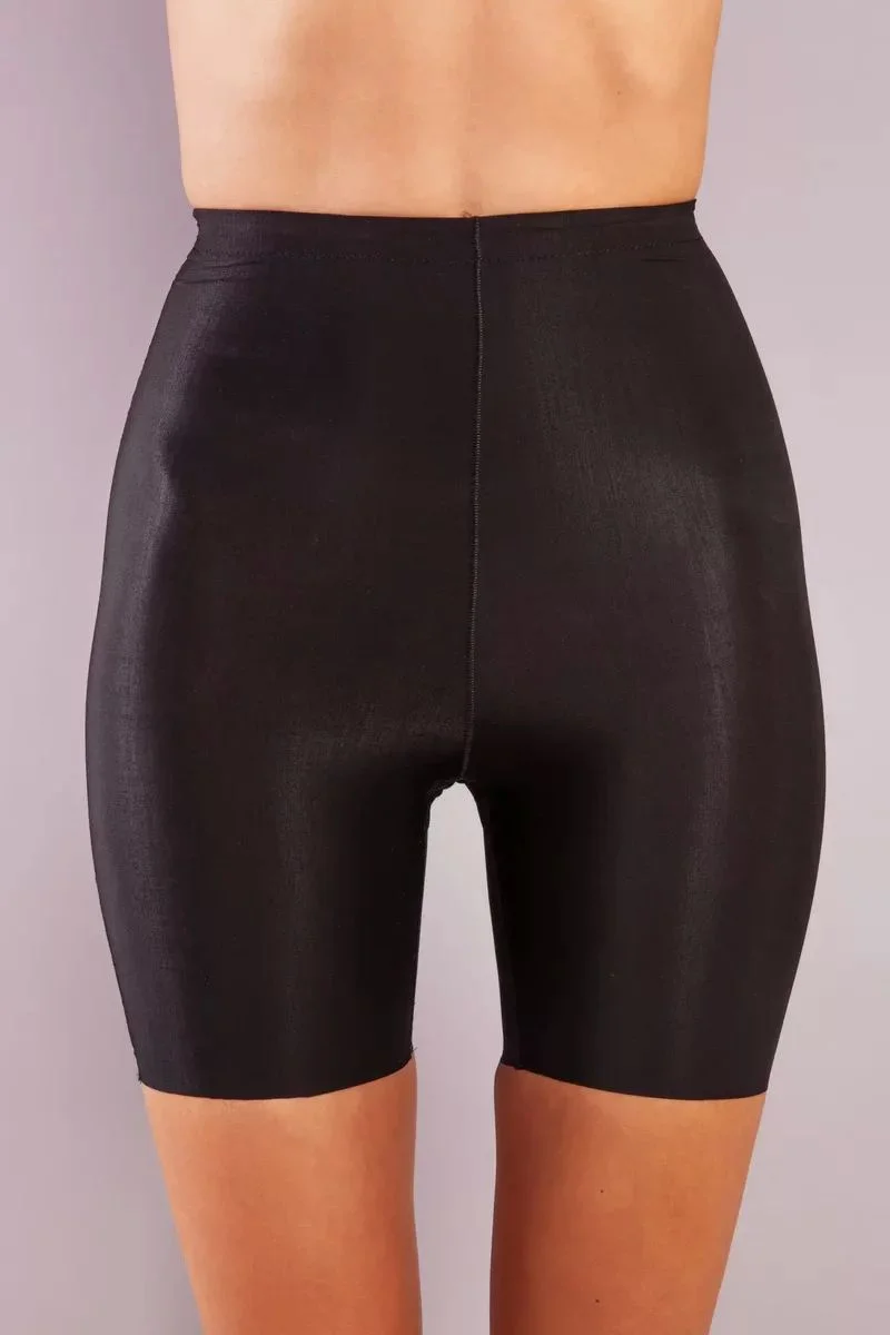 Girdle Hight Waist Micro Short Corset, İz Yapmayan Görünmez Yüksek Bel Paçalı Siyah Korse