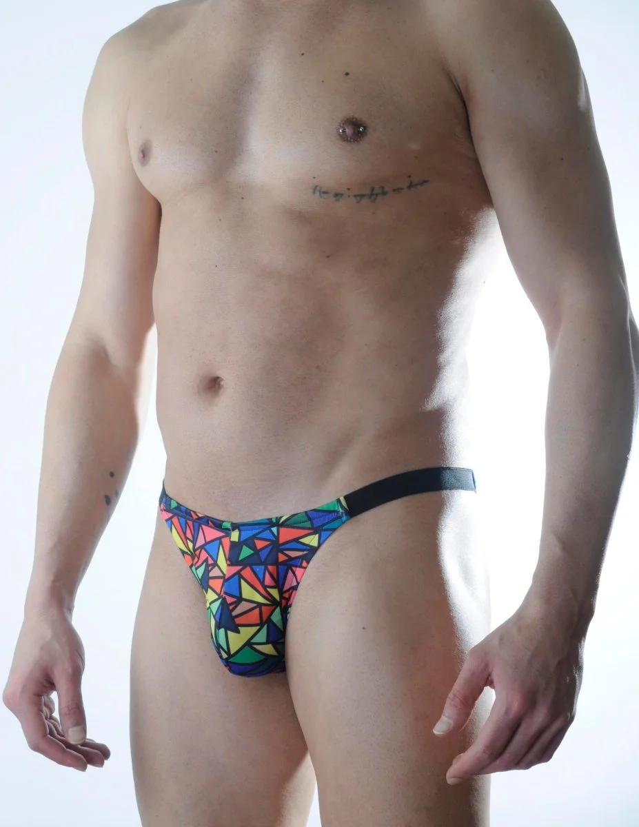 Erkek Renkli Desenli Brazillian Slip