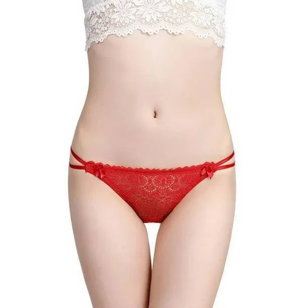 Çapraz Bant Detaylı Dantelli String Külot