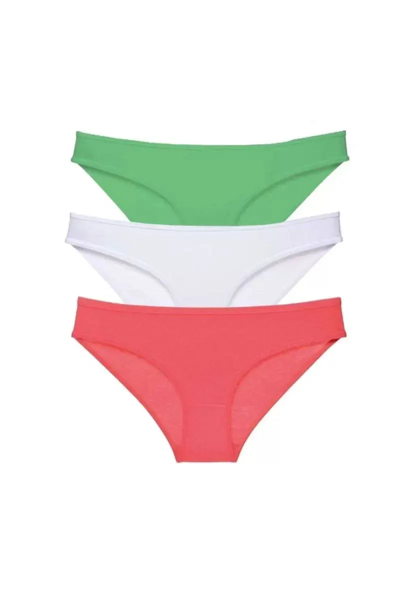 3 Adet Süper Eko Set Likralı Kadın Slip Külot 546